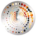 thumbnail image 2 of Designart "Mosaic Warmth in Orange and Blue I" Geometric Spiral Dot Round Wall Mirror - Oval Printed Decorative Mirror - Multiple Color Options, 2 of 5