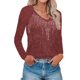 thumbnail image 1 of Camisa de punto acanalada para mujer, suéter ajustado para mujer, suéter para mujer, suéter con cuello en V, construido para durar, 1 of 3
