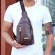 thumbnail image 1 of Bolso bandolera para hombre y mujer, mochila de hombro, bolso de pecho, bandolera, mochila con orificio para auriculares, para senderismo, camping, viajes al aire libre, 1 of 5