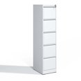 thumbnail image 2 of Tcbosik File Cabinet with Lock for Home Office, 5-Drawer Metal Vertical Filing Cabinets for A4 Legal/Letter Size, White, 2 of 8