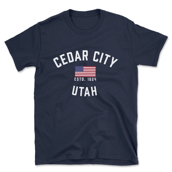 Cedar City Utah Patriot Men's Cotton T-Shirt