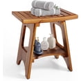 thumbnail image 1 of Shower Bench - Wooden Shower Bench Waterproof Shaving Legs - Bathroom Bench with Storage Towel Rack - Bath Bench Spa Tub, 1 of 2