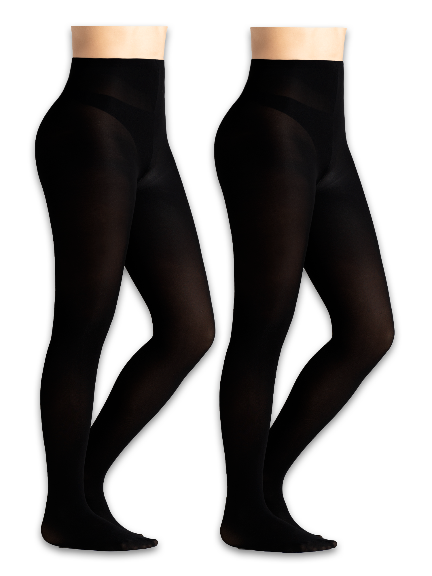 Classic Control Top Black Footed Tights 