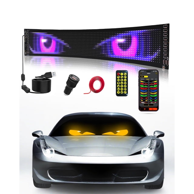 Ojos del diablo LED para auto Probapro 59 x 12 cm programables por USB