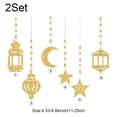 thumbnail image 7 of Jiibva 12Pcs Eid Mubarak Hanging Swirl Decorations, Ramadan Mubarak Decorations, Eid Mubarak Shining Star Moon Lantern Ceiling Decor for Eid Party Decorations Supplies, 7 of 7