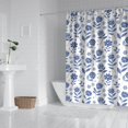 thumbnail image 2 of Pioneer Flower Floral Print Pattern Shower Curtain 72"x84", Bathroom Decorative Shower Curtain Set with 12 Hooks, Waterproof Washable, 2 of 6
