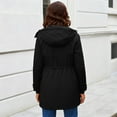 thumbnail image 6 of Riecok Maternity Winter Coat 3 in 1 Puffer Hooded Jacket Solid Long Sleeve Zip up Thick Parkas Outerwear with Pocket, 6 of 8
