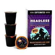 Wake The Hell Up!️ Headless Horseman Pumpkin Flavored Single Serve Capsules Ultra-Caffeinated Coffee For K-Cup Compatible Brewers | 12 Count, 2.0 Compatible Pods