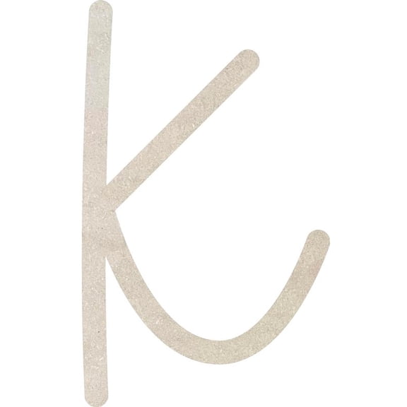 Wood Letters MDF, Unfinished 5'' Tall Baleno Font K, Wall Hanging