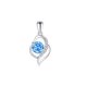 thumbnail image 1 of Collar de plata 999 Colgante de clavícula para mujer en forma de corazón Joyería de moda Regalo de San Valentín, 1 of 4