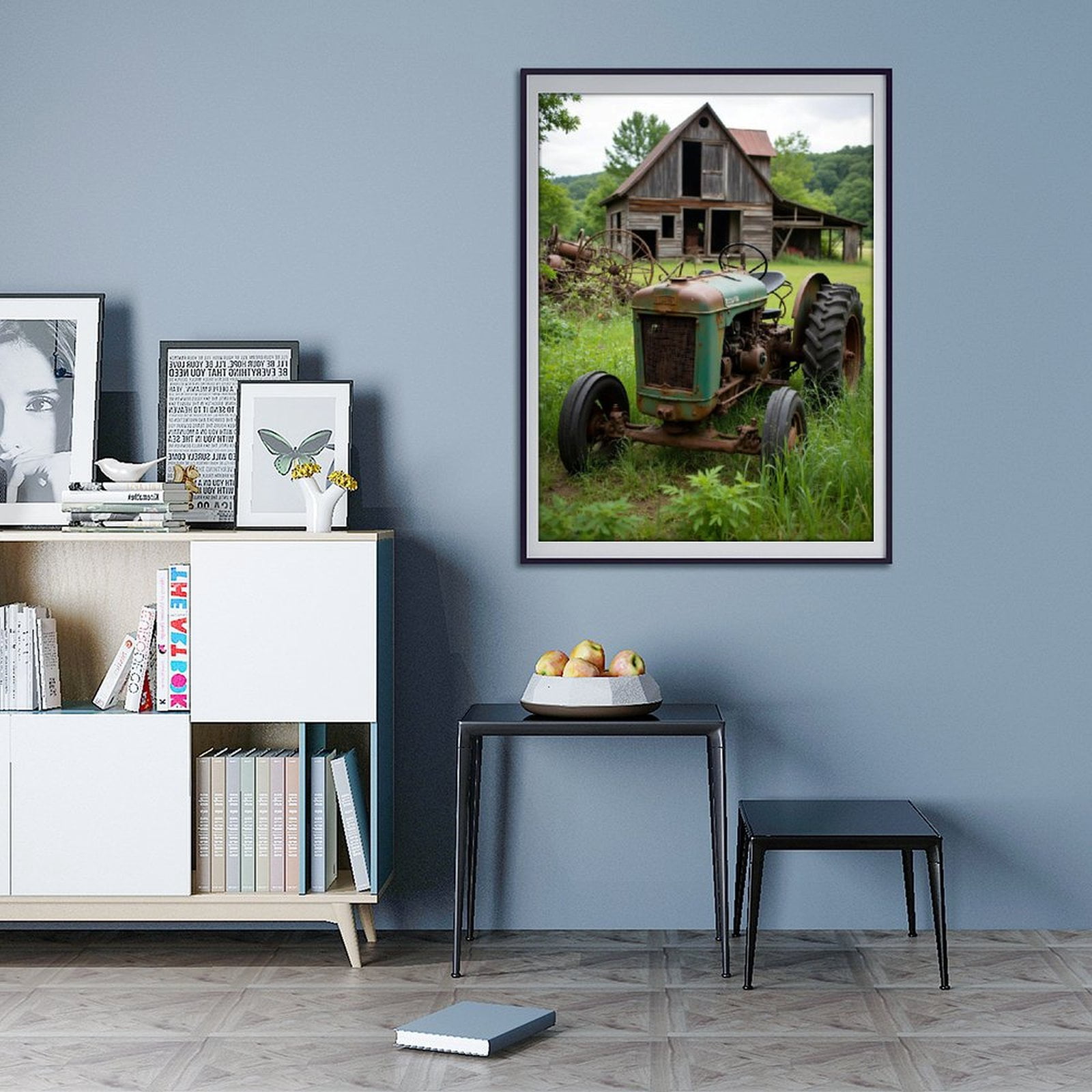 Diamond Art Kits for Adults - 5d Vintage Tractor Barn Scene Diamond Painting for Adults, Diamond Art for Adults Beginners, Diamond Painting Kits for Adults for Home Wall Decor
