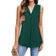 thumbnail image 2 of Chaleco con cuello en V para mujer, camiseta sin mangas, camiseta informal de poliéster, lavable a máquina, 2 of 6