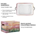 thumbnail image 3 of IAUYY Set of 2 Storage Cubes with Handles-Not Prone to Deformation Canvas Storage Baskets for Bedroom Closet Living Room Decorative Storage Baskets Intertwined Tulip Fields, 3 of 9