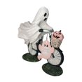 thumbnail image 2 of Estatua malvada de Halloween que monta en bicicleta, adorno de escritorio, figura de calabaza de resina novedosa, escultura espeluznante para la, 2 of 9