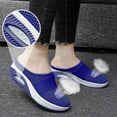 thumbnail image 4 of Hessimy Womens Canvas Sneakers Shoes Slip On Mules Slippers Low Top Backless Casual Sneakers for Walking(Blue,9), 4 of 6