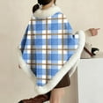 thumbnail image 4 of Cavosen Shawl Wraps for Women Fleece Elegant Shawls Plaid Soft Thicken Warm Scarves Oversized Winter Everyday Wear, 4 of 6