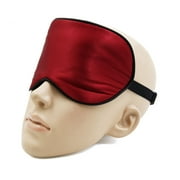 Travel Soft Silk Eye Mask Rest Sleep Shade Cover Blindfold Red