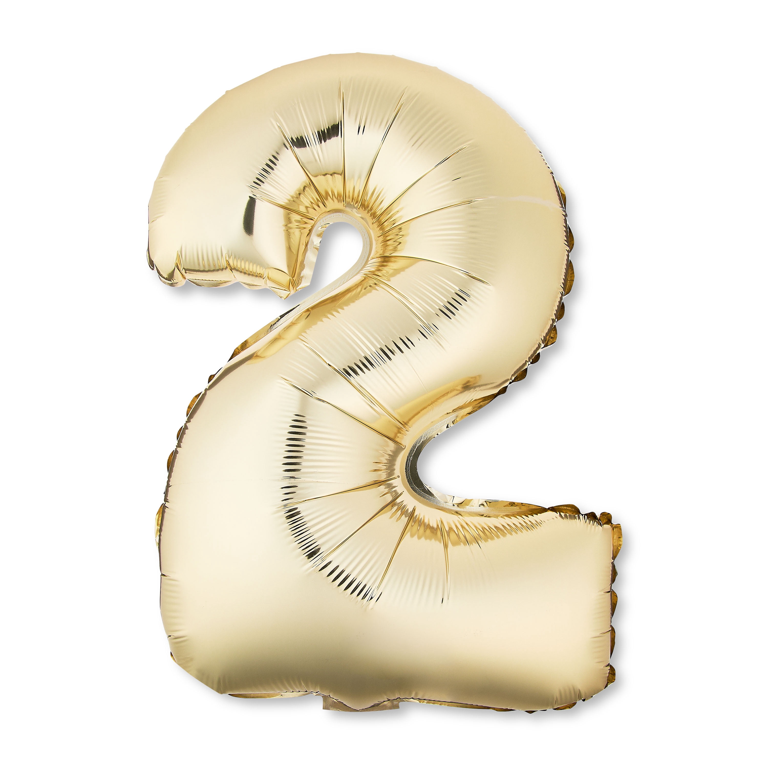 (6 pack) 16 inch Number 2 Foil Balloon, Gold, by Way To Celebrate