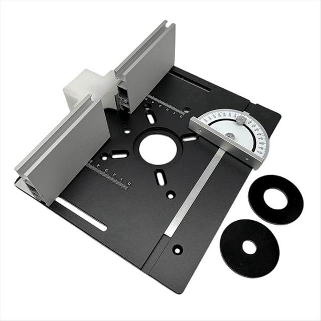 Juego de 3 Placas de Inserción para Mesa de Fresado, Fresadora de Madera, Tablero Abatible, Máquina de Recorte, Herramienta Auxiliar de Grabado para Carpintería