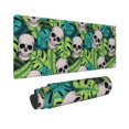 thumbnail image 2 of Disketp Gaming Mouse Pad Skull And Palm Leaves Pattern Large Mouse Mat Long Extended Desk Pad Non-Slip Rubber Mice Pads Stitched Edges Thin Pad (11.8x31.5 Inch), 2 of 9