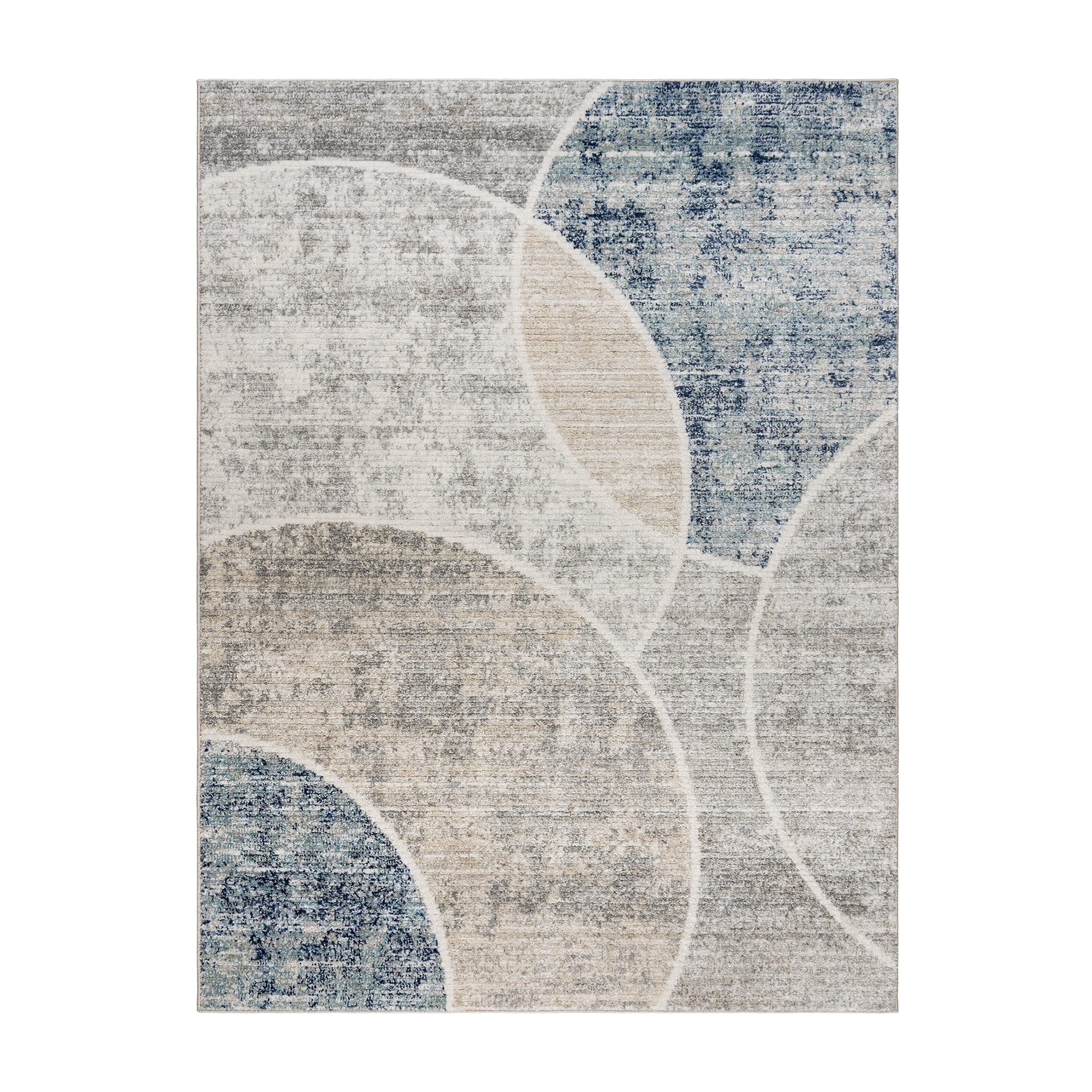 Gertmenian Winsor Tondo Modern Geometric Blue Area Rug, 9x13