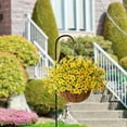 thumbnail image 2 of Artificial Faux Hanging Plants Flowers Basket Outdoor Indoor Patio Lawn Garden Spring Decor,Fake Silk Daisy in Basket with 12inch Coconut Lining Chain Palm Flowerpot(Yellow), 2 of 6