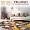 thumbnail image 2 of ODIKA 4' x 6' Machine Washable Non-Slip Area Rug, Geometric Rectangle High Traffic Rug, Gray, 187091, 2 of 7