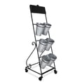 thumbnail image 3 of Kalila 6 Pot Metal Rolling Cart - Chalkboard, 3 of 3