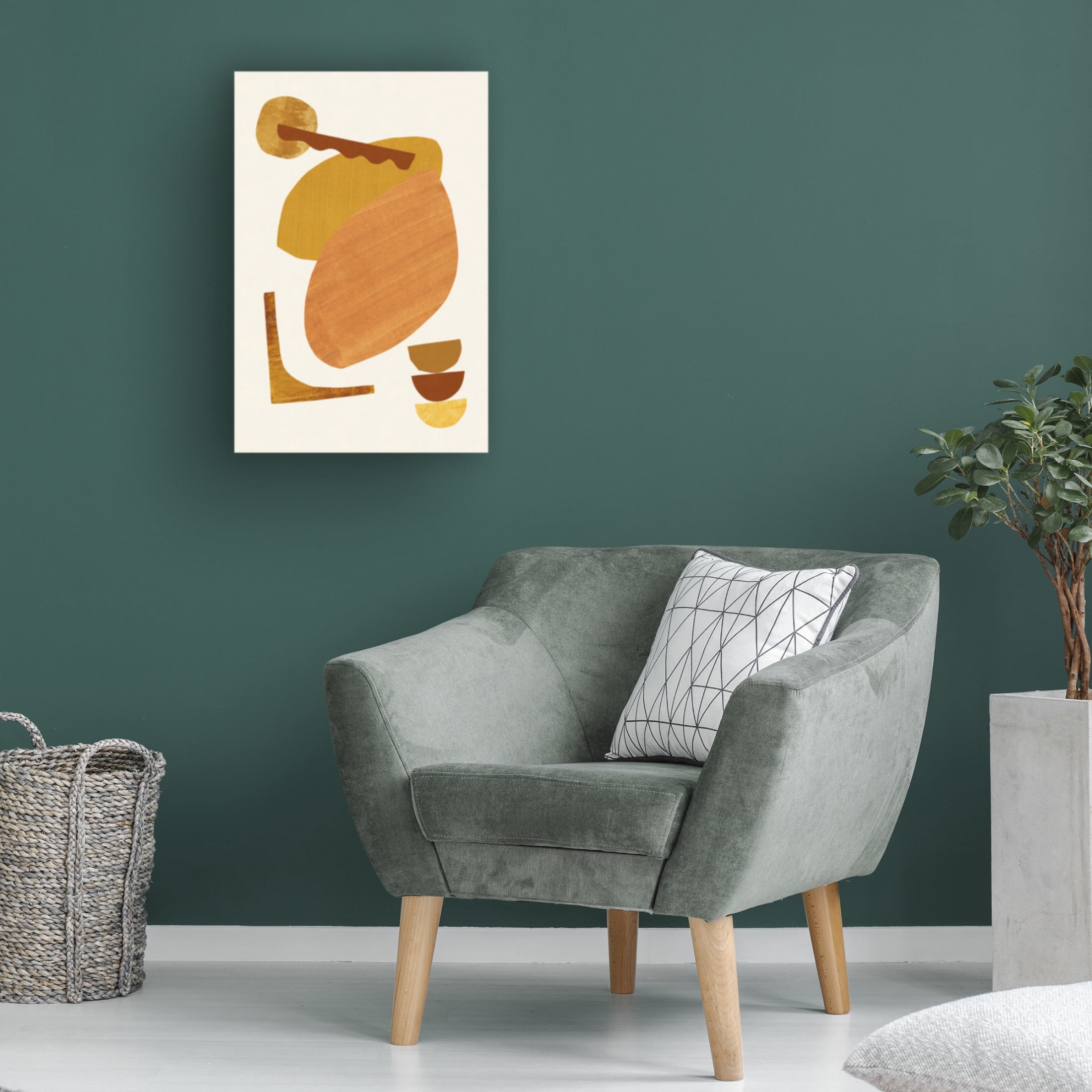 Trademark Fine Art Alisa Galitsyna Abstract Collage With Warm Shapes Canvas Wall Art
