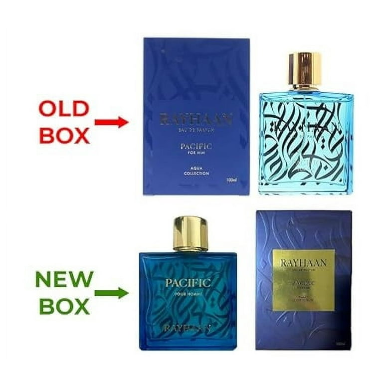 Rayhaan Pacific EDP Spray, Niche Floral Woody Amber Cologne, Men's