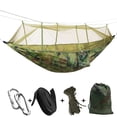 thumbnail image 1 of Hamaca de viaje portátil para acampar, cama colgante con mosquitera (camuflaje), 1 of 8
