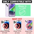 thumbnail image 2 of Zonrw Para Iphone 14 Funda Magnética Para Mujeres Y Niñas, Suave Y Lindo Marco De Onda, Forma Rizada, Corazón De Amor, Chapado De Lujo, Funda Para Teléfono Compatible Con Magsafe A Prueba De Golpes, C, 2 of 5