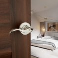 thumbnail image 3 of LinenLoon Wave Lever Keyed Entry Door Lock/ Door Knob Hardware Wave Handle and Closet Lockset (805SN-L), 3 of 4