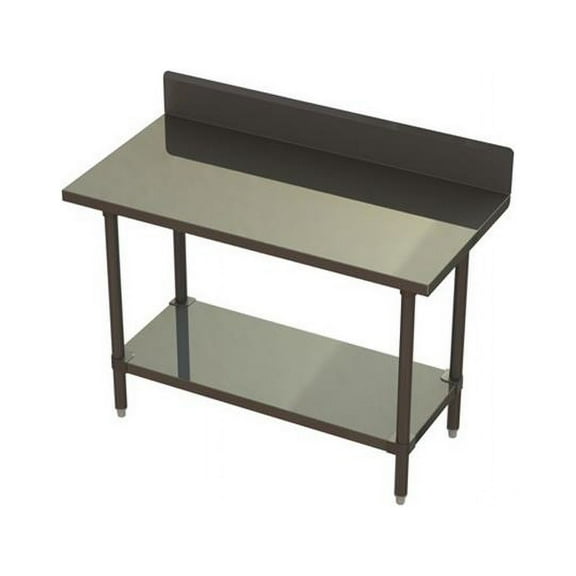 Prairie View STBS243424-US Under Shelf Knock Down Stainless Steel Backsplash Tables - 34 x 24 x 24 in.