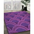 thumbnail image 2 of Ahgly Company Indoor Rectangle Patterned Dark Magenta Purple Area Rugs, 6' x 9', 2 of 6