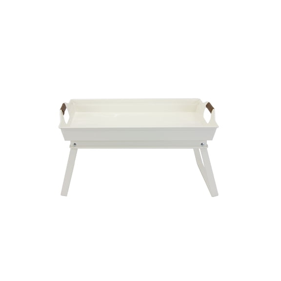 Better Homes & Gardens- White Rectangle Galvanized Steel Bed Serving Tray, 18.7 in L x 12.2 in W