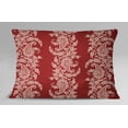 thumbnail image 2 of S4Sassy 2 Pcs Decorative Cushion Cover Floral Paisley Print Maroon Cotton Poplin Sham Pillow Case-12 x 18 Inches, 2 of 2