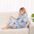 thumbnail image 4 of Colorful Funny Dachshund Blanket Hoodies for Kids 6-13YR Oversize Wearable Blanket Hoodies for Boys Girls Teens, 4 of 7