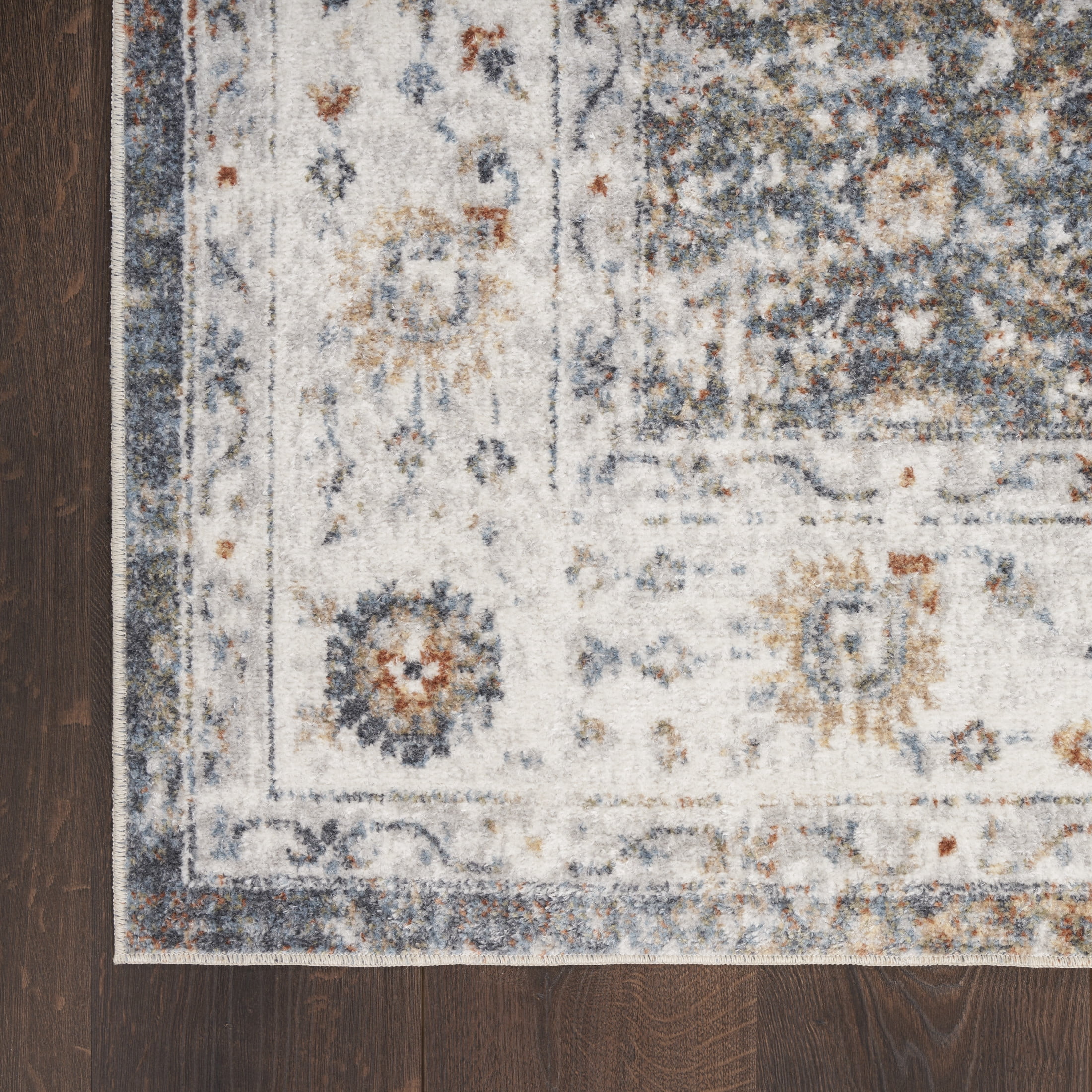 Nourison Astra Machine Washable 4' x 6' Ivory Multicolor Vintage Indoor Rug