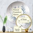 thumbnail image 3 of Designart "Blue Bonnets Blossom Mosaic I" Blue Bonnets Starburst Round Wall Mirror - Floral Oval Printed Decorative Mirror - Multiple Color Options, 3 of 5