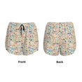 thumbnail image 6 of Uemuo Famous Places Pattern Women's Athletic Shorts High Waisted Running Shorts with Liner Pockets Gym Elastic Workout Shorts-, 6 of 9