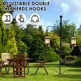 thumbnail image 4 of Double Shepherd Hooks 80-176cm Adjustable Outdoor Plant Hook Inserting Garden Decor Lawn Solar Lights Bird Feeders Hook, 4 of 9