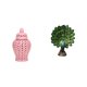 thumbnail image 1 of Jarrón de cerámica para jengibre, tarro de almacenamiento de , estatua decorativa de , figura de resina con tapa para estante de esc, 1 of 8