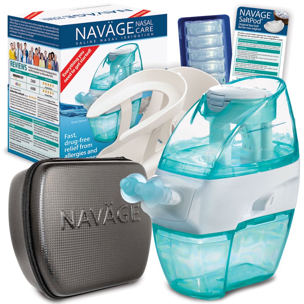 Navage Nasal Irrigation The Deluxe Bundle Navage Nose Cleaner, 50