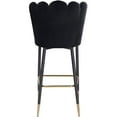thumbnail image 2 of Meridian Furniture Lily Black Velvet Stool (Set of 2), 2 of 7