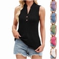 thumbnail image 2 of Otvok Womens Tank Spring and Summer Leisure V-Neck Solid Color Striped Pullover Top, 2 of 6