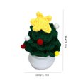 thumbnail image 3 of Gcvizuso Christmas Tree, Christmas Tree Decorations, Knitted Mini Simulated Christmas Tree Potted Plant Knitted With Colorful Plush Balls Suitable For Car And Home Office Classroom Three Colors, 3 of 3