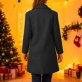 thumbnail image 4 of Girls Trench Coat Single Breasted Wool Dress Coats Winter Long Windbreaker Overcoat for Kids, 4 of 6