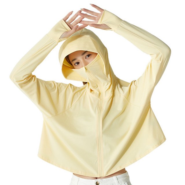 Abrigo protector solar de color sólido de seda helada de verano para deportes al aire libre abrigo con cremallera abrigo de mujer a prueba de rayos UV Zhivalor BST3016110-2