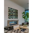 thumbnail image 6 of Marmont Hill "Blue Triangle Bows" Painting Print on Natural Pine Wood, 6 of 7
